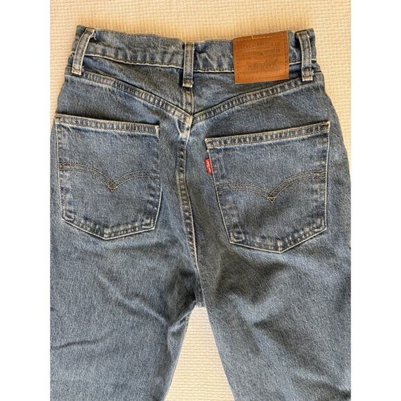 Levi's Premium 70s High Rise Flare Jeans Women 25 L Big E Retro Hippie Festival - Picture 3 of 13